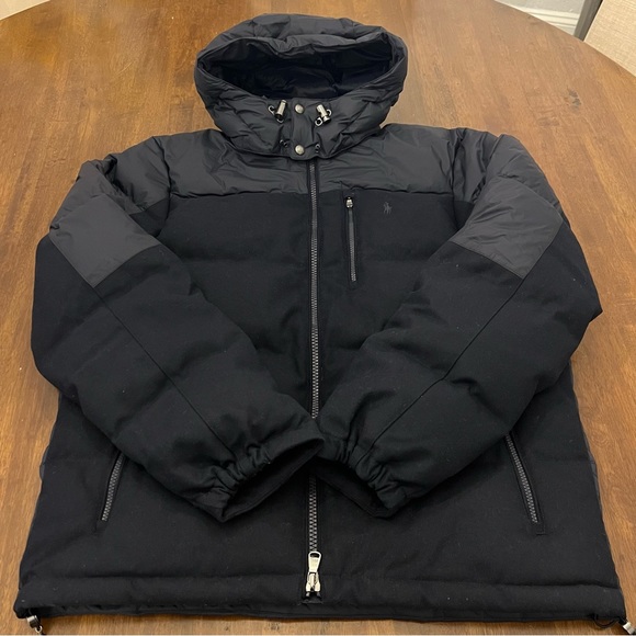 Size Large - Polo Ralph Lauren Padded Bomber Jacket - Dark Navy Blue - $398 - Picture 1 of 4